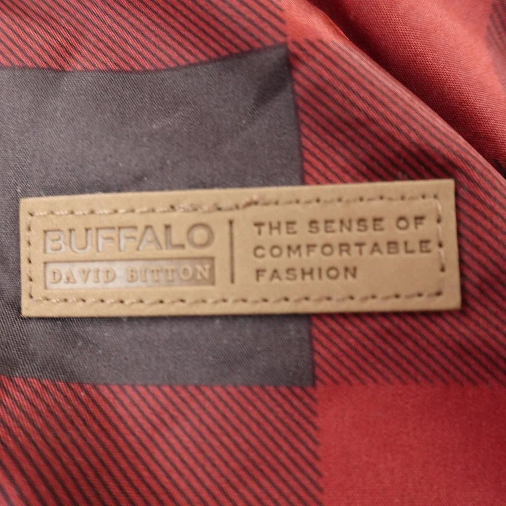 NEW Buffalo David Bitton Vest Kids S 7-8 Red Plaid Reversible Sherpa Lined Youth